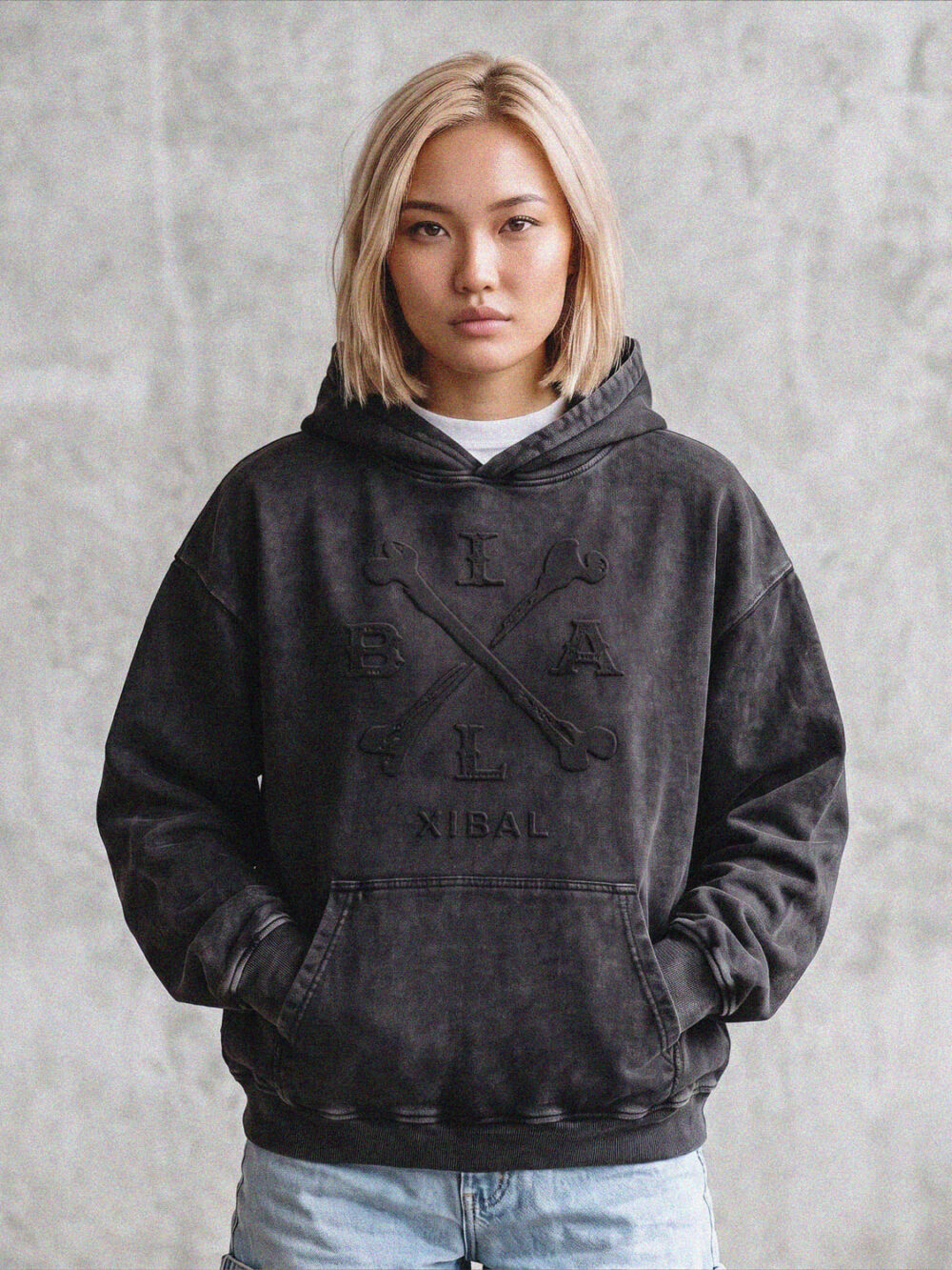 x_bones_hoodie_black_01_w X_BONES HEAVYWEIGHT HOODIE - VINTAGE BLACK